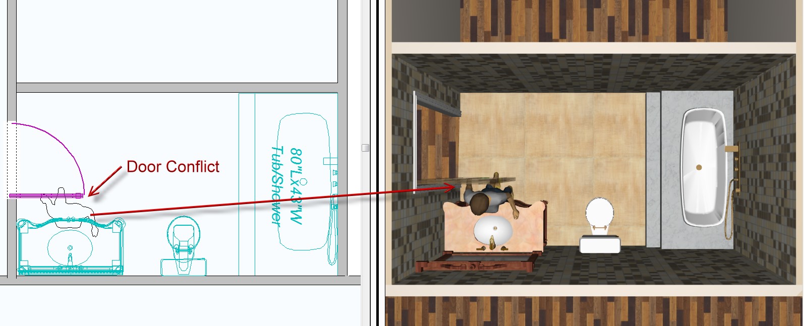 Bathroom Door Conflict